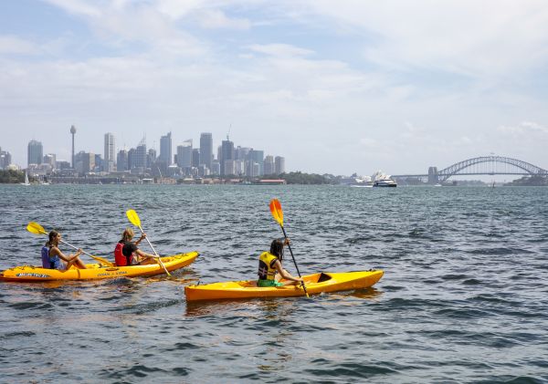 Kayaking on Sydney Harbour with Sydney by Kayak tours